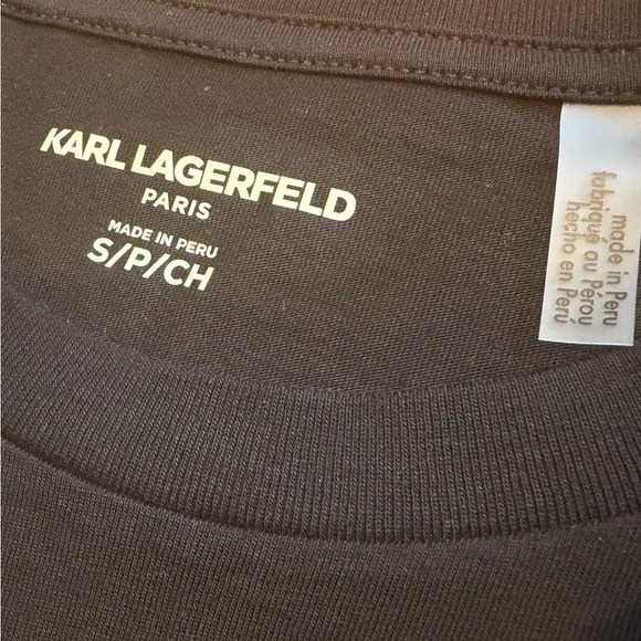Karl Lagerfeld Black Graphic Tee NWOT - Picture 7 of 8
